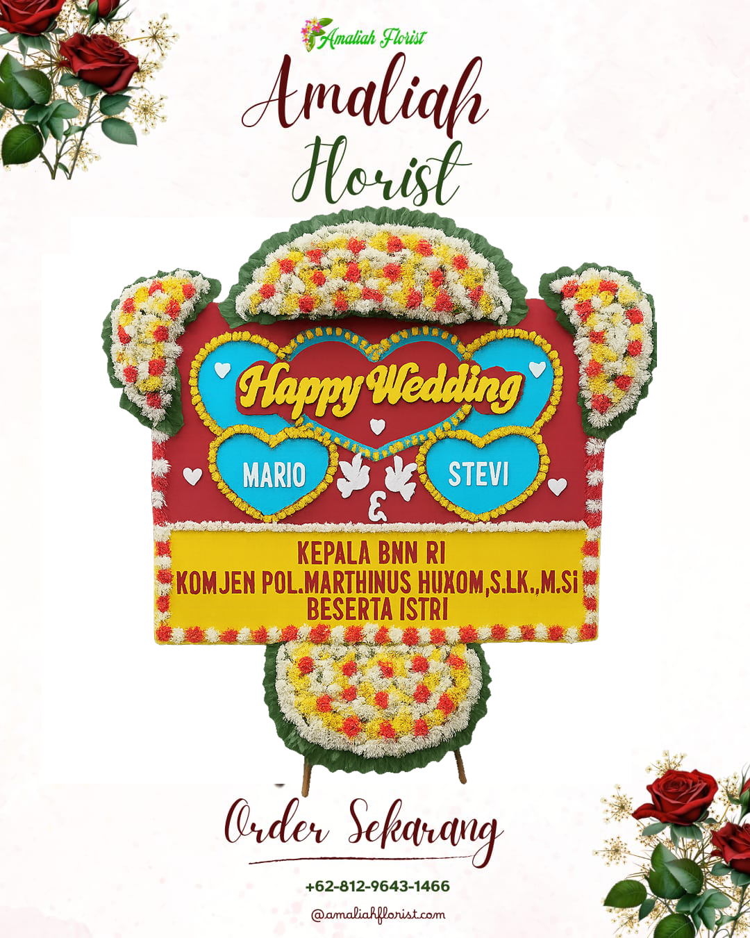 Papan Bunga Pernikahan Cisata